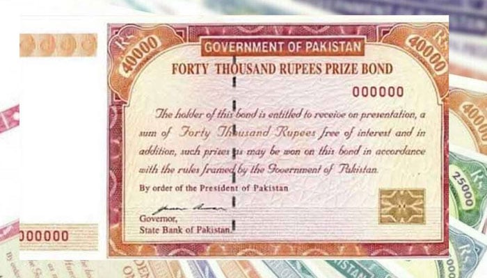 An undated image of the Rs40,000 prize bond. — Facebook