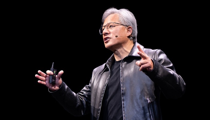 The image shows Jensen Huang, the CEO of Nvidia. — Nvidia