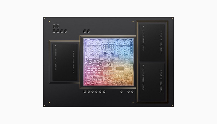 The image shows the Apple M3 chipset architecture. — Apple