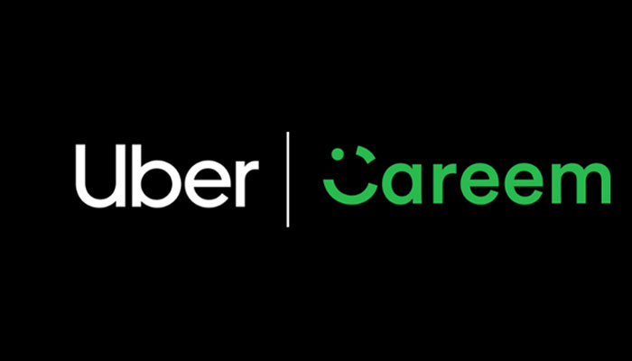 A representational image of Uber and Careem logos. — Pixabay