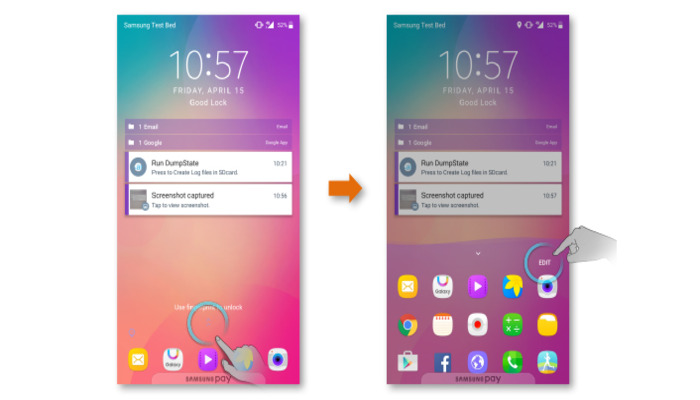 An undated image of app customisation feature of Good Lock app. — Samsung