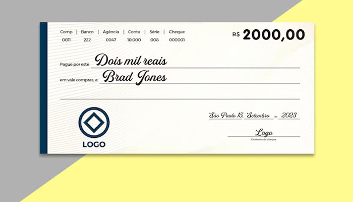 A representational image of a cheque. — Freepik