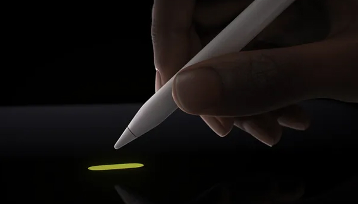 An undated image showing Apple Pencil Pro. — Apple
