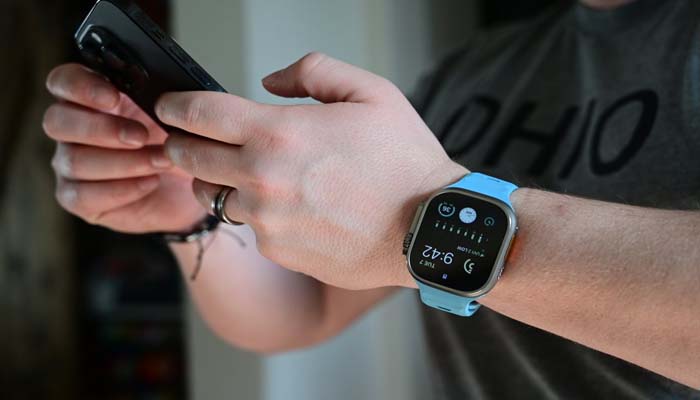 An undated image of Nomad Blue Apple Watch strap. — AppleInsider Forums
