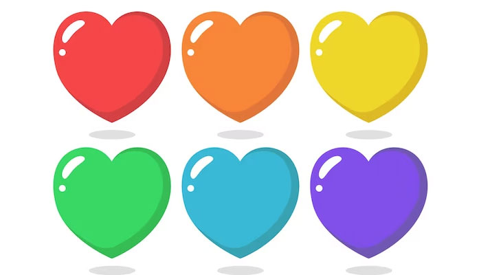 A file image of heart emoticons. — Freepik