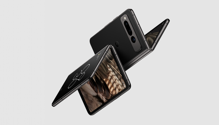 An undated image of a foldable phone. — Google