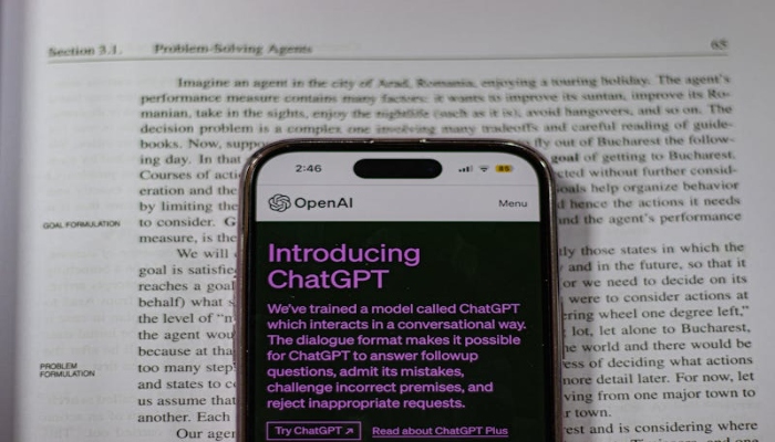 An undated image of the ChatGPT homepage. — Pexels