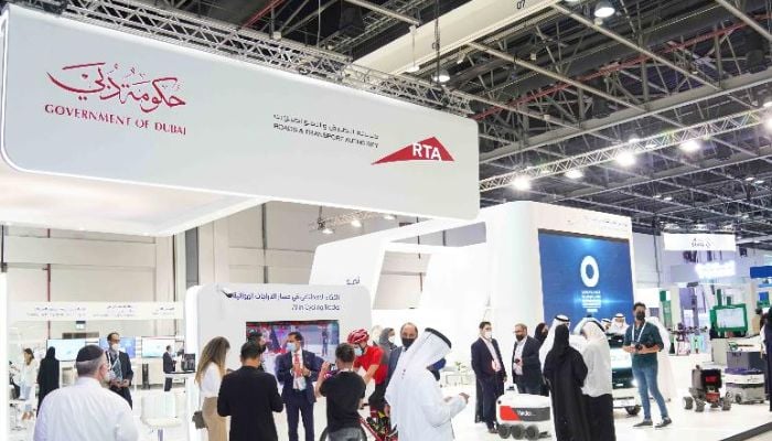 An image of Dubai’s Roads and Transport Authority team at the 42nd edition of GITEX 2022 at the Dubai World Trade Centre. — RTA