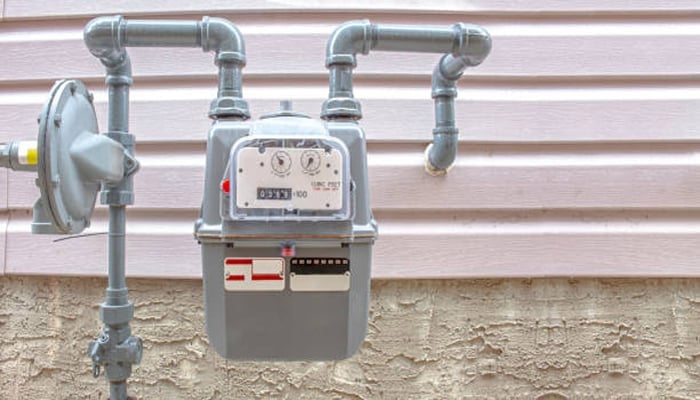 An undated image showing a gas meter. — iStock