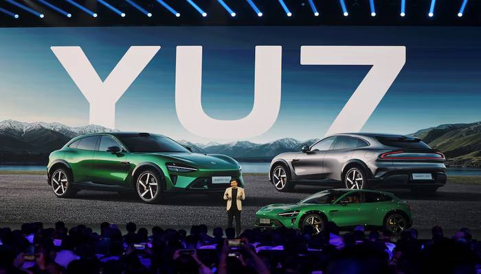 Xiaomi founder and CEO Lei Jun introduces new electric SUV YU7 at a launch event in Beijing, China May 22, 2025. — Reuters