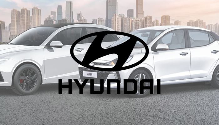 An undated image of cars and Hyundai logo. — Hyundai/Canva