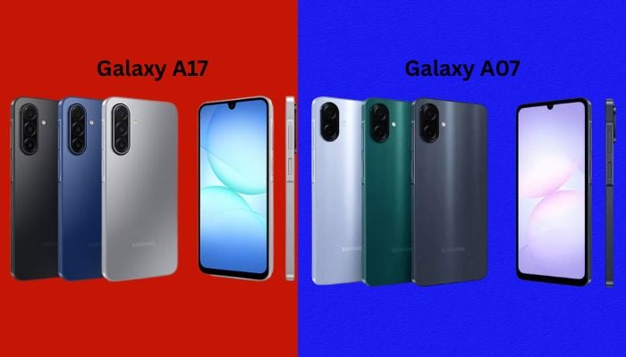 An undated image of Galaxy A17 and Galaxy A07. —Samsung/Canva