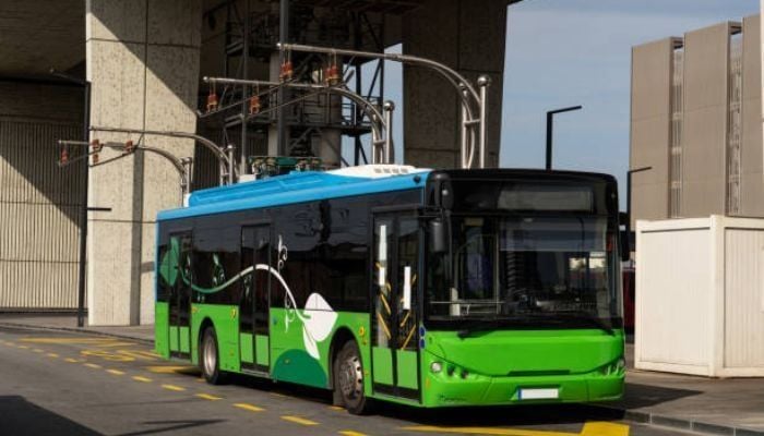 An undated image of an electric bus. — iStock
