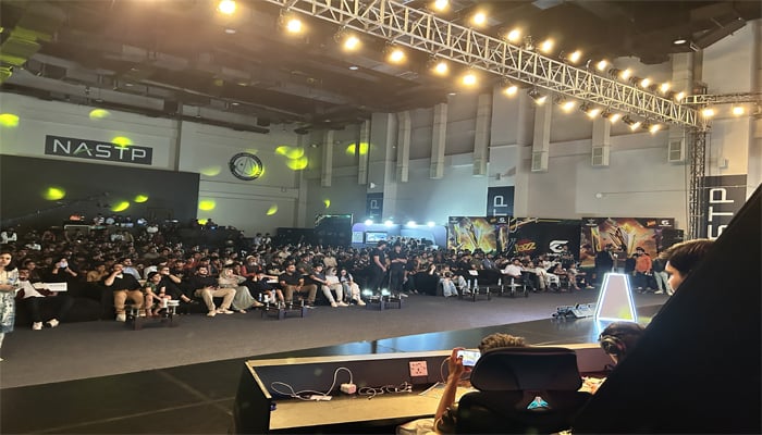 Gaming enthusiasts attend the Free Fire World Series Pakistan 2025 grand finale held on October 4, 2025 at the National Aerospace Science and Technology Park (NASTP). — Picture by author