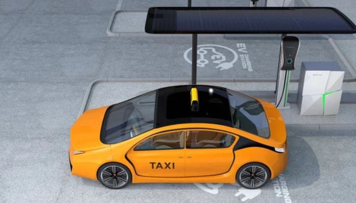 An undated image of an e-taxi. — DepositPhotos