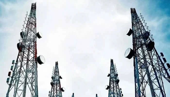 An undated image shows mobile phone connection towers. — AFP