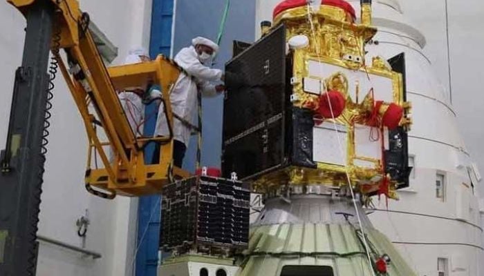 An image of Pakistans first homegrown electro-optical (EO-1) satellite before its launching, taken on January 17, 2025. — Facebook/@SUPARCOPakistan