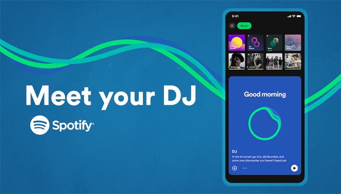 An undated image of Spotifys AI DJ feature. — Spotify Newsroom
