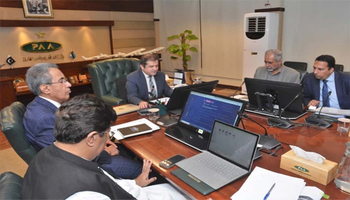 An image of the PAA meeting on the new Sukkur Airport, along with DG Khan Airport, taken on October 15, 2025. — PAA