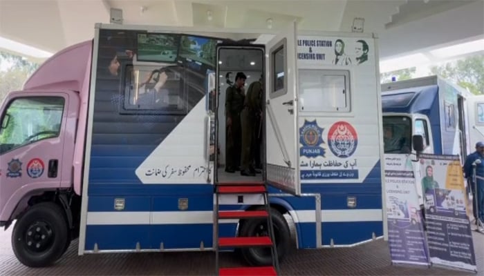 Newly-launched Mobile Police Station in Punjab on October 21, 2025. — Screengrab/Facebook/GovtofPunjabPK