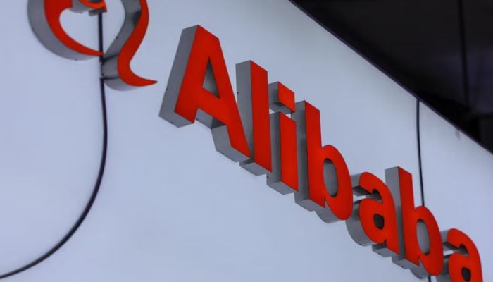 An image of Alibaba logo is displayed in Beijing, China, September 10, 2025. — Reuters