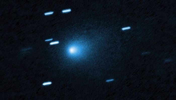 An image of Hubble capturing interstellar comet 3I/ATLAS on July 21, 2025. — NASA