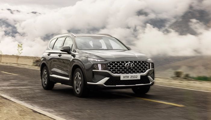 An undated image of Hyundai Santa Fe Hybrid. — Hyundai Nishat Motor