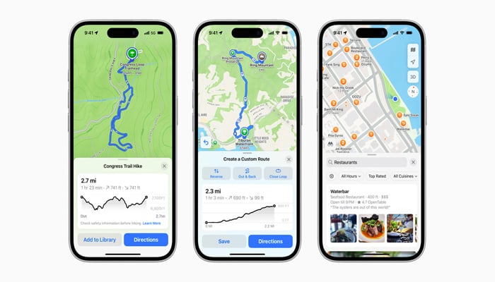 An undated image shows Apple Maps. — Apple