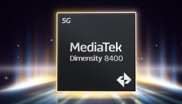 An undated image of MediaTek Dimensity 8400 chip. — MediaTek