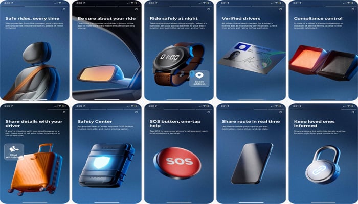 An image shows new safety features of Yango Ride app for Pakistani users, on November 5, 2025. — Supplied