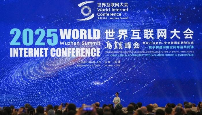 An image of the World Internet Conference (WIC) summit taking place in Hangzhou on November 7, 2025. — World Internet Conference