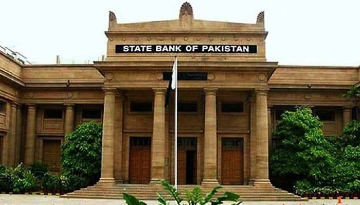 An undated image of State Bank of Pakistan (SBP) building in Karachi. — APP