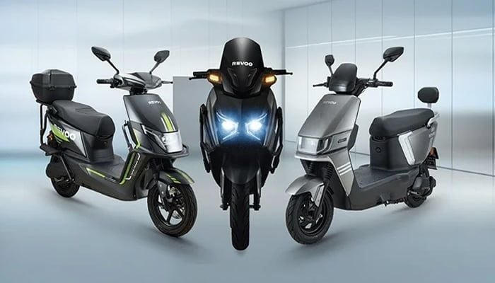 An undated image of Revoo electric bikes. — Revoo Pakistan