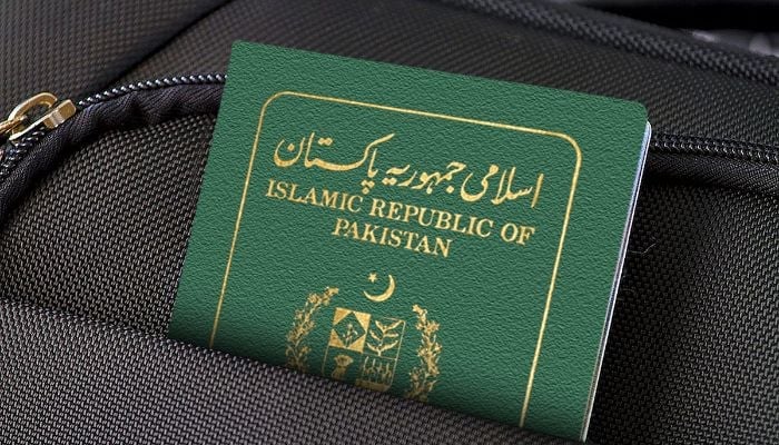 An undated image of a Pakistani passport. —