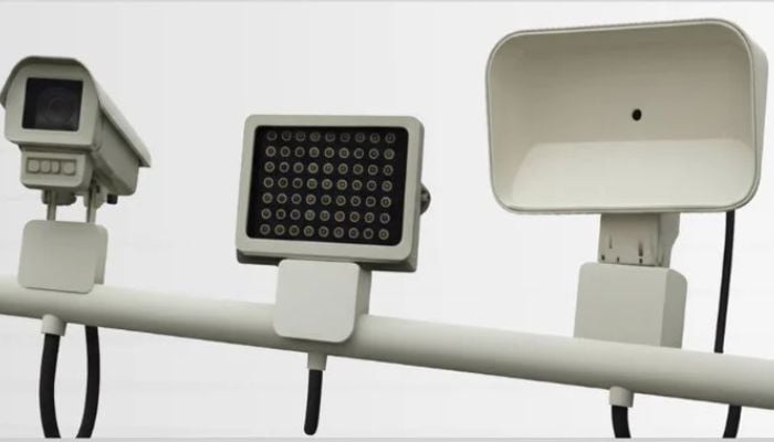 An image of Dubais installed artificial intelligence (AI) noise radars. — X/@dubaicivility