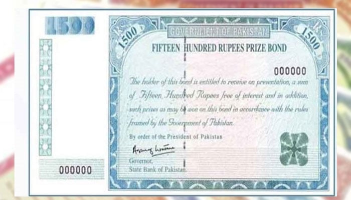 An undated image of Rs1,500 prize bond. —State Bank of Pakistan (SBP)