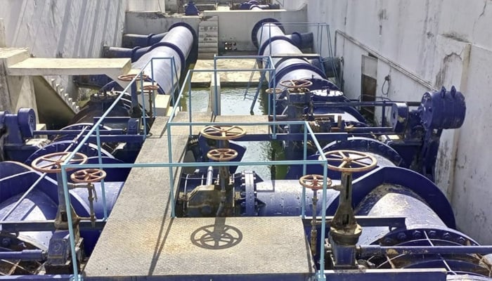 An undated image shows Dhabeji pumping station. — Facebook/@KWSCOFFICIAL