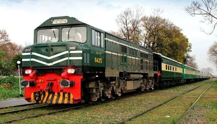 An undated image shows a Pakistan Railways passenger train. — APP