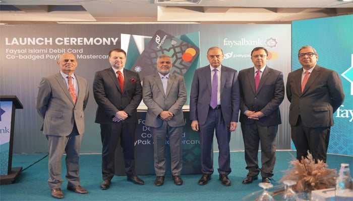 An image shows Faysal Bank Limited (FBL) event for launch of PayPak–Mastercard Co-Badge Debit Card on December 2, 2025. — Supplied