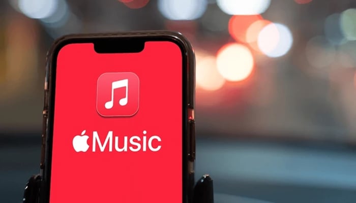 An undated image of Apple Music logo on smartphone. — Shutterstock