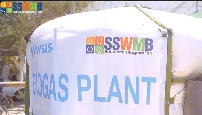 An undated image of SSWMB’s first Biogas plant. — Online