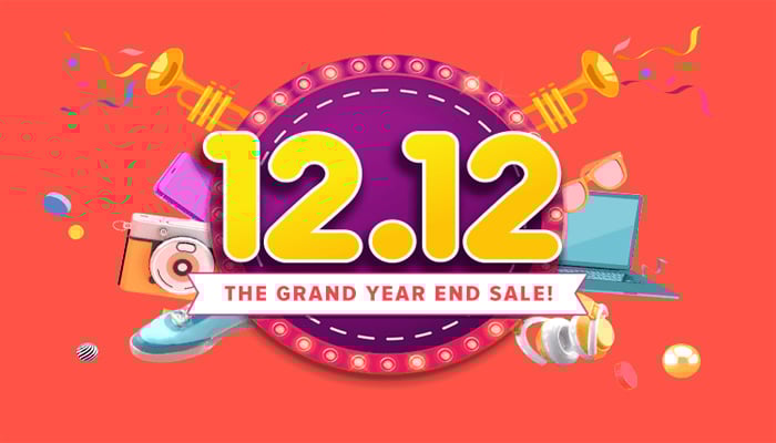 An undated image of Daraz 12.12 sale poster. — Daraz