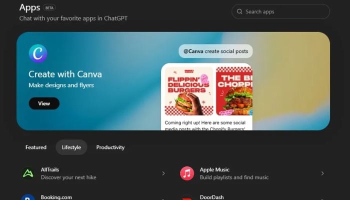 An undated image of ChatGPTs new App Directory. —OpenAI