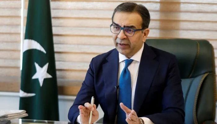 An image of Adviser to the Prime Minister on Privatisation Muhammad Ali speaking at his office in Islamabad, Pakistan, on December 24, 2025. — Reuters