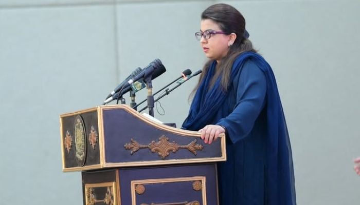 An undated image of Federal Minister for IT Shaza Fatima. Facebook/@ShazaFatimaKhawaja