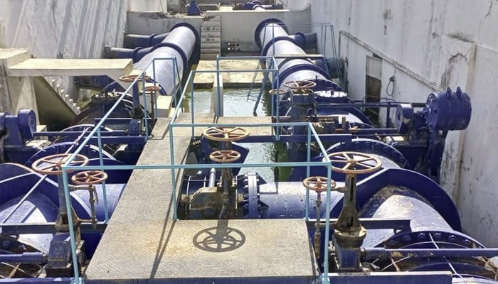 An undated image shows Dhabeji pumping station. — Facebook/@KWSCOFFICIAL