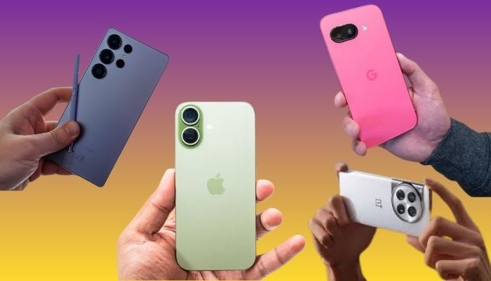 An undated image shows Apple, Samsung, Google, and OnePlus smartphones. — Apple/Samsung/Google/OnePlus/Camva