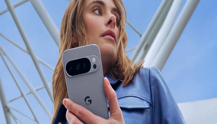 An undated image shows a girl holding Google Pixel 10 Pro XL — Google - The Keyword