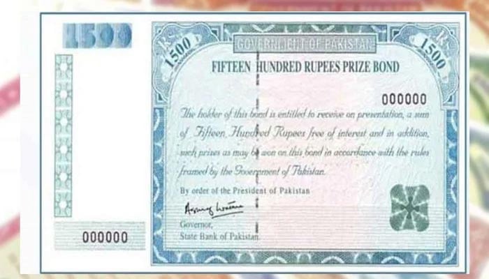 An undated image of Rs1,500 prize bond. —State Bank of Pakistan (SBP)