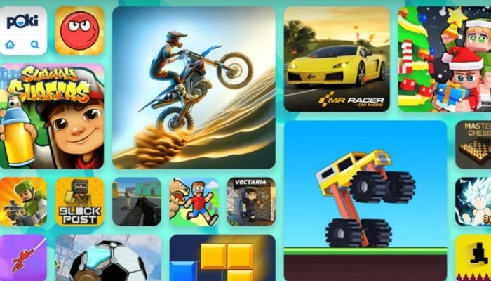 An undated image shows Poki website. — Poki